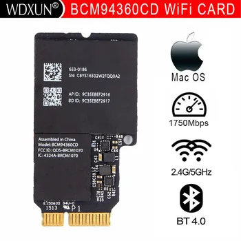 Карта Broadcom WiFi Wlan Bluetooth BT 4.0 BCM94360CD BCM4360CD 802.11ac A1418 A1419 635-0014