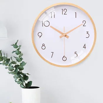 Современные минималистичные часы из массива дерева креативное искусство скандинавские настенные часы из круглых бревен немые кварцевые часы