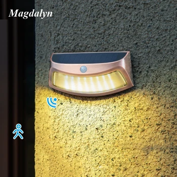 Magdalyn Водонепроницаемый внешний датчик, светильник на солнечной энергии, Современное украшение дома, Лестница, Ночной светодиодный настенный светильник для внутреннего сада, патио