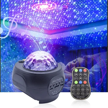Bluetooth Led Лазерный Проектор Лампа USB Перезарядка Galaxy Stage Light DJ Эффект Дискотеки Вечерние Светильники Детский Рождественский Подарок На Новый Год