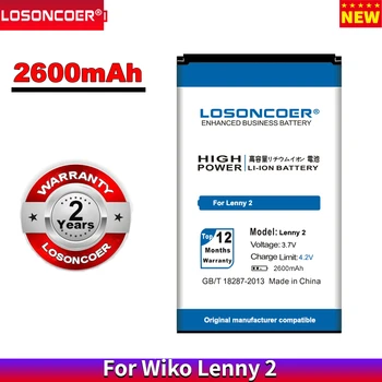 LOSONCOER 2600 мАч для Wiko Lenny 2, высококачественные аккумуляторы для телефонов Lenny 3