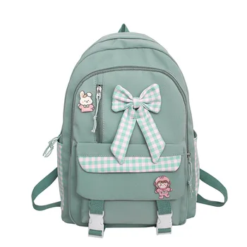 Подростковые школьные сумки для девочек, рюкзак для учащихся среднего звена, Женский нейлоновый повседневный корейский рюкзак для кампуса