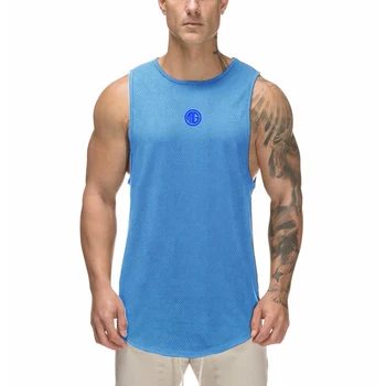 Лето 2023, Новый брендовый жилет для бодибилдинга с принтом, Тренировочная рубашка, быстросохнущий Жилет, Мужская майка для фитнеса