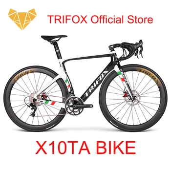 Официальный магазин TRIFOX X10TA bike Full Carbon Fiber Дорожный Велосипед Гоночный Велосипед 700C 22 Скоростной Гидравлический Карбоновый Комплектный Дорожный Велосипед