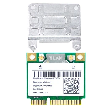 ГОРЯЧАЯ-AX3000HMW 2974 Мбит/с WiFi 6 Беспроводная карта Mini PCI-E Wifi AX3000 Bluetooth 5.1 802.11Ax/Ac Адаптер 2,4 ГГц/5 ГГц