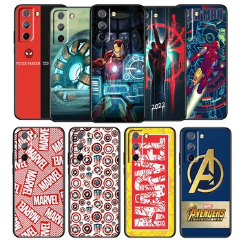 Marvel Мстители Железный Человек Чехол Для Samsung Galaxy S22 S21 S20 FE Ultra Plus S10 S9 S8 4G 5G Черный Мягкий Чехол Для телефона из ТПУ Core