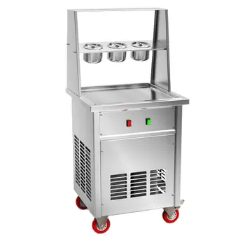Коммерческая машина для приготовления льда на одной сковороде, машины для приготовления йогурта с крышкой для кастрюли