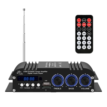 Модернизированный Kinter MA500 Стерео HiFi Цифровые Усилители Bluetooth Светодиодный звук USB TF FM-радио 4x30 Вт Домашний Усилитель