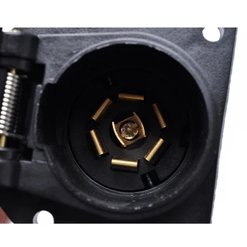 7-позиционный разъем адаптера проводки 12V 7-контактный круглый штекер для прицепа подходит для аксессуаров американского автомобильного прицепа