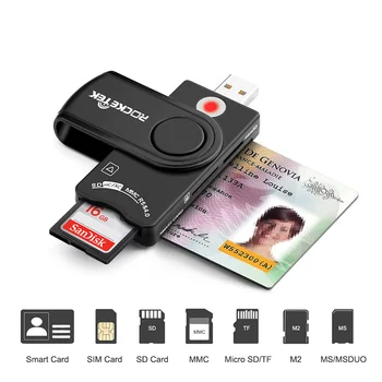 Смарт-устройство для чтения внешних карт USB 2.0, SIM-карта TF, Адаптер для чтения смарт-карт памяти, флэш-накопитель, адаптер для чтения карт памяти для компьютера
