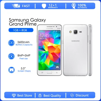 Samsung Galaxy Grand Prime G530H Восстановленный-Оригинальный разблокированный мобильный телефон G530 с двумя Sim-картами, четырехъядерным 5,0-дюймовым сенсорным экраном