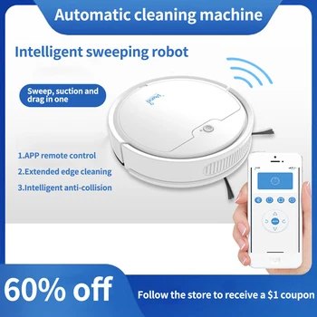 Робот-пылесос с интеллектуальной системой подметания, Робот-пылесос Работает Автоматически, Уборочная машина Smart Home Appliance