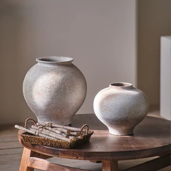 Винтажная керамическая ваза Wabi Sabi Sabi B & B украшение ручной работы глиняный горшок для гостиной цветочная композиция из сухоцветов