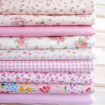 160X50cm 9 узоров Элегантное Розовое хлопчатобумажное лоскутное шитье из 100% хлопчатобумажной ткани, метр лоскутного шитья, Постельное белье, детский текстиль для шитья детского одеяла