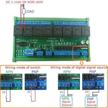 4-16CH DI-DO CAN Модуль реле полевой шины DC 12 В/24 В RS485 Modbus RTU PLC Плата расширения ввода-вывода NPN/PNP Цифровой Вход CAN Контроллер