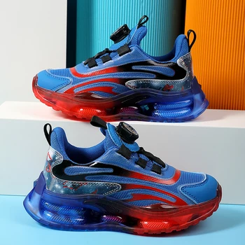 Высококачественная детская спортивная обувь, противоскользящая баскетбольная обувь для мальчиков, детская брендовая высококачественная баскетбольная обувь, размер 27-37
