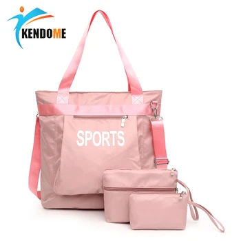 3 шт./компл. Спортивные сумки для фитнеса для женщин, дорожная сумка для плавания, женская пляжная сумка, легкая студенческая спортивная сумка для фитнеса, Оксфордский дорожный багаж
