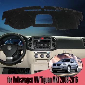 Автомобильный Стайлинг, Замшевый коврик для приборной панели, Накладка на Приборную панель, коврик для приборной панели, Ковер для Volkswagen VW Tiguan MK1 2008-2016