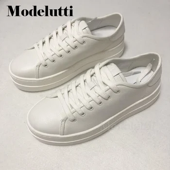 Modelutti 2023, Новая осенняя модная женская обувь на плоской подошве из натуральной кожи, базовая универсальная Простая повседневная спортивная обувь, женская