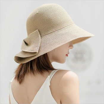 Широкополая шляпа, большая пляжная шляпа, Панама, Женская соломенная шляпа с защитой от ультрафиолета, Складная шляпа для защиты от солнца, Праздничная спортивная шляпа на открытом воздухе