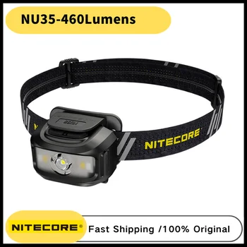 Налобный фонарь Nitecore NU35 CREE XP-G3 S3 LED 460 Люмен, Высокоэффективный Перезаряжаемый Налобный фонарь со встроенным литий-ионным аккумулятором, налобный фонарь
