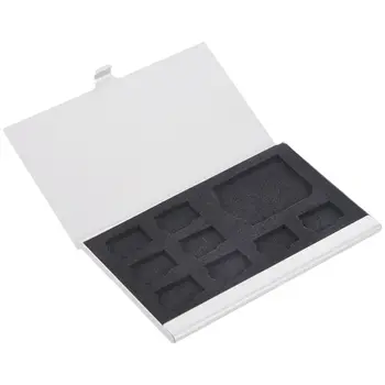 9 Карт памяти Micro-SD /SD Для хранения Карт памяти, Коробка, Защитные металлические чехлы, 8 карт памяти TF и 1 карта SD