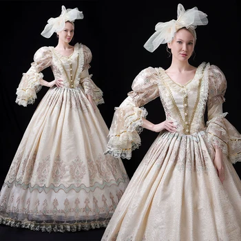 Викторианское рококо барокко, бальные платья Марии-Антуанетты, Исторический период Ренессанса 18 века, платье, костюмы для Косплея