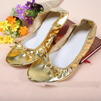 MMX10, золотистая мягкая индийская женская обувь для Танца Живота, Балетные кожаные туфли, детские балетные туфли для девочек