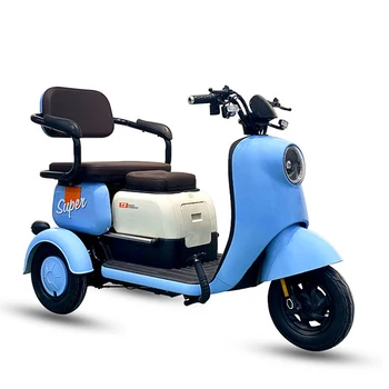 Электрический трехколесный велосипед для отдыха, бытовой Мини-аккумулятор, мотоцикл с тройной тормозной системой, двойной амортизацией