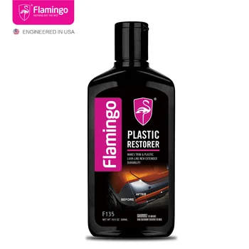 Flamingo F135 300 мл, средство для восстановления пластика, Средство для восстановления пластика автомобиля, Средство для покрытия экстерьера, Очистка, Обновление, Восстановление Черного блеска