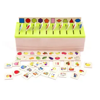 Коробка для классификации знаний Монтессори, Детские деревянные игрушки, развивающие игрушки для раннего обучения, соответствующие категории коробок