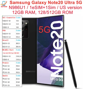 Samsung Galaxy Note20 Ultra 5G Note 20U N986U1 6,9 