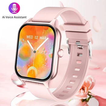 Женские Смарт-часы с Bluetooth-подключением к телефону, музыкой, Фитнесом, спортивным браслетом, Монитором сна, 1,83 дюймовыми женскими умными часами для Android