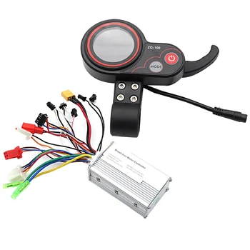 Контроллер 36 В + сменный измеритель пробега ZQ-100, измеритель скорости, регулируемый для электрического скутера, 6-контактный дисплей для электрического скутера