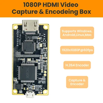 LCC260 1080P H264 HDMI to USB Capture Encoder H.264 Stream MJPEG Streamer Конвертер HDMI в USB, HDMI В UVC/UAC, Аудио Конвертер