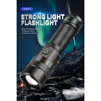 Xhp70 Портативный Мини светодиодный фонарик с 5 уровнями Телескопического Зума, фонарь из алюминиевого Сплава, Рабочий фонарь, Ручной фонарь оптом
