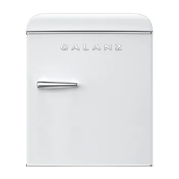 Мини-холодильник - 1,7 кубических фута, белый, сертифицирован eStar, 2 передние выравнивающие ножки, для хранения литровых бутылок, ретро-дизайн