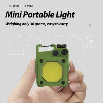 Маленький брелок COB Фонарик USB Перезаряжаемый светодиодный фонарь-вспышка Портативный фонарик Мини Рабочий фонарь Рыбалка Кемпинг 6 режимов