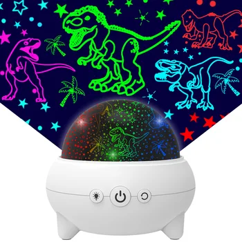​2023 Новый Динозавр Галактика Звездный проектор Ночник Вращающаяся на 360 ° Проекционная лампа USB Зарядка Звездный ночник Подарок для детей