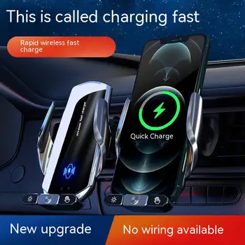 Мобильное Беспроводное зарядное устройство Магнитный автомобильный держатель телефона Подходит для iPhone Samsung Huawei, инфракрасная станция быстрой зарядки мощностью 15 Вт