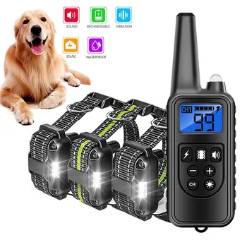 Ошейник с электрическим током для маленьких собак, профессиональный ошейник для дрессировки собак, с электрическим током, против лая, большой