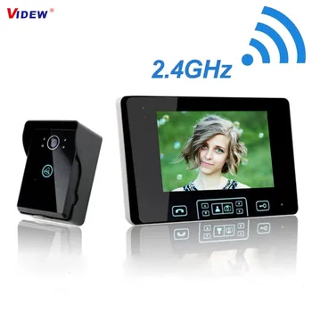 2,4 ГГц WiFi Беспроводной Видеодомофон Домофон Камера Домофон с 7-дюймовым экраном Монитор для домашней Безопасности