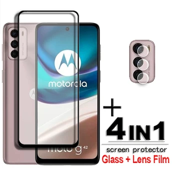 Для Motorola Moto G42 Стекло 6,4 Дюймов Полное Покрытие Экрана Протектор Для Moto G42 Закаленное Стекло Для Motorola Moto G42 Пленка Для Объектива