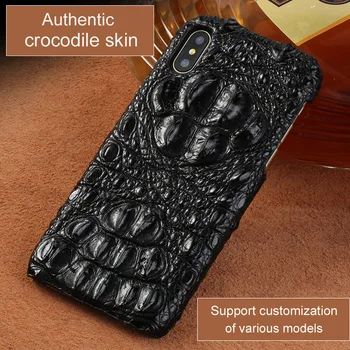 LANGSIDI Роскошный Чехол из натуральной крокодиловой кожи для iphone XR X XS MAX 14 13 12 11 pro max 7 8 plus, оригинальный чехол для телефона